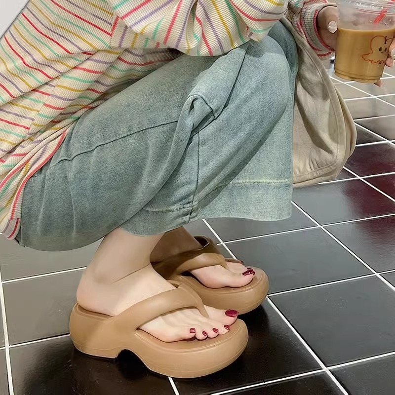 Ženske flip-flop sandale s debelim potplatom za ljeto, EVA gornji dio; EVA unutarnji dio; EVA potplata; oblik prsta: Herringbone