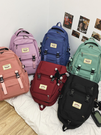 Školska ruksak, unisex, gradski minimalistički stil, najlon, 20–35 L, pogodna za 14-inčni prijenosnik