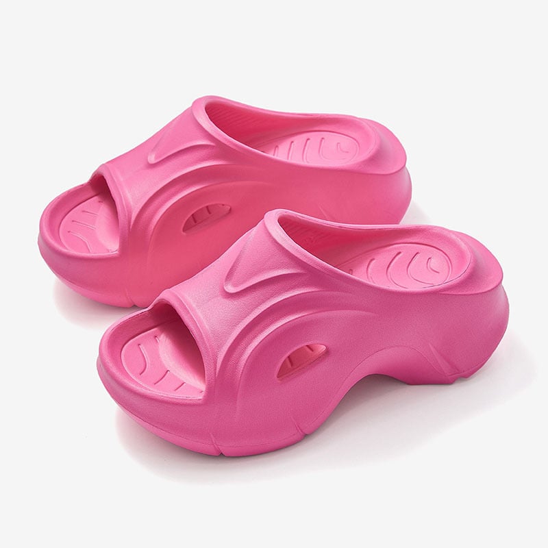 Női EVA vastag talpú szandál klínes sarokkal, csúszásmentes, otthoni használatra, puha talp