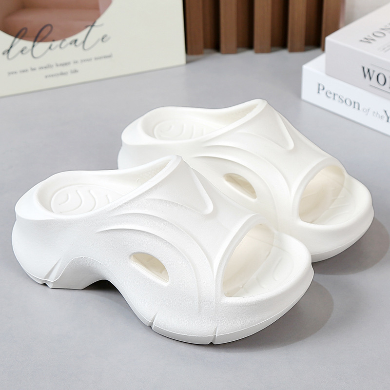 Női EVA vastag talpú szandál klínes sarokkal, csúszásmentes, otthoni használatra, puha talp