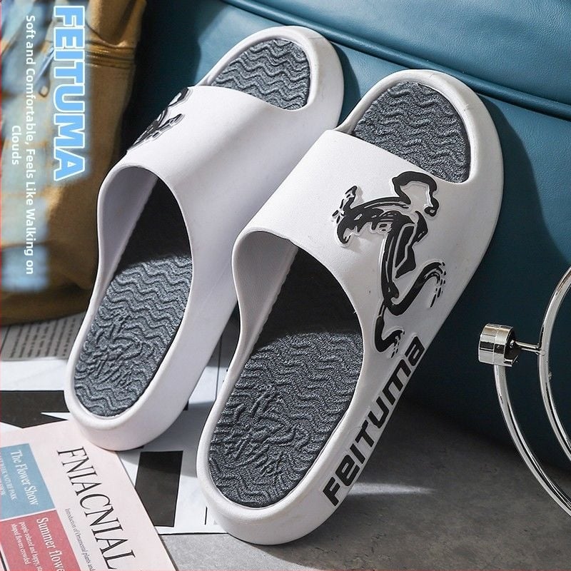 Пантофи | Унисекс, корейски стил, PVC горна част и PVC подметка, инжекционна технология на подметката, отворен пръст, летни обувки