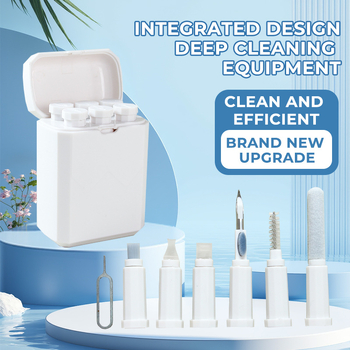 Bluetooth fülhallgató tisztító toll – Tisztító készlet, Modell 45, Műanyag, Tömeg 16