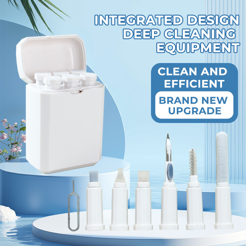 Bluetooth fülhallgató tisztító toll – Tisztító készlet, Modell 45, Műanyag, Tömeg 16