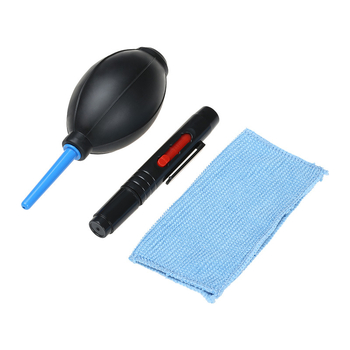 Canon, Nikon és Sony DSLR-hez készült fényképezőgép-tisztító készlet levegőfúvóval, lencsetisztító kendővel és lencse tollal