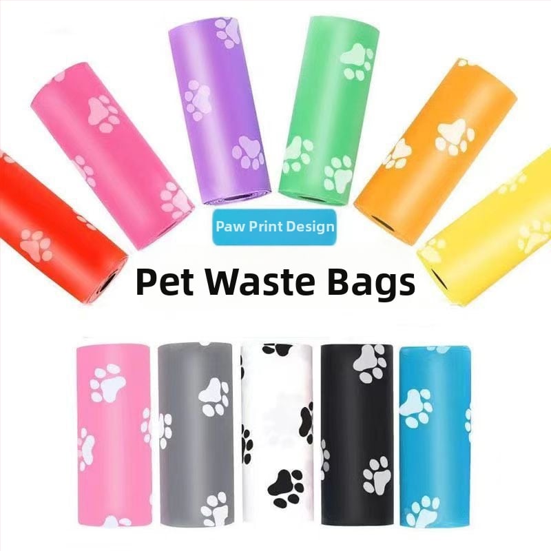 Pungi pentru fecale de câine, HDPE, deschidere plată, grosime regulată, Grid