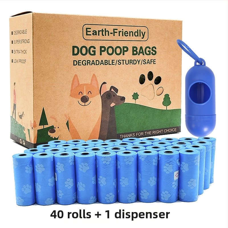 Pungi pentru fecale de câine, HDPE, deschidere plată, grosime regulată, Grid