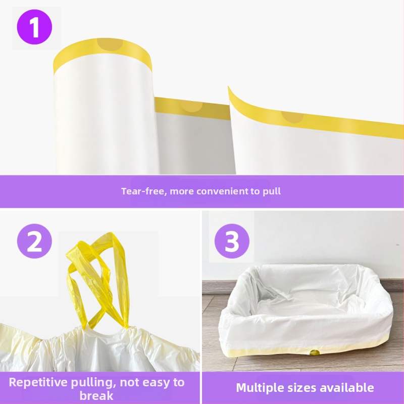 HDPE hrubý rolovaný vrecúško na mačací stelivo, jednorazová náhradná čistiaca taška pre inteligentnú mačaciu toaletu (MMD-01)