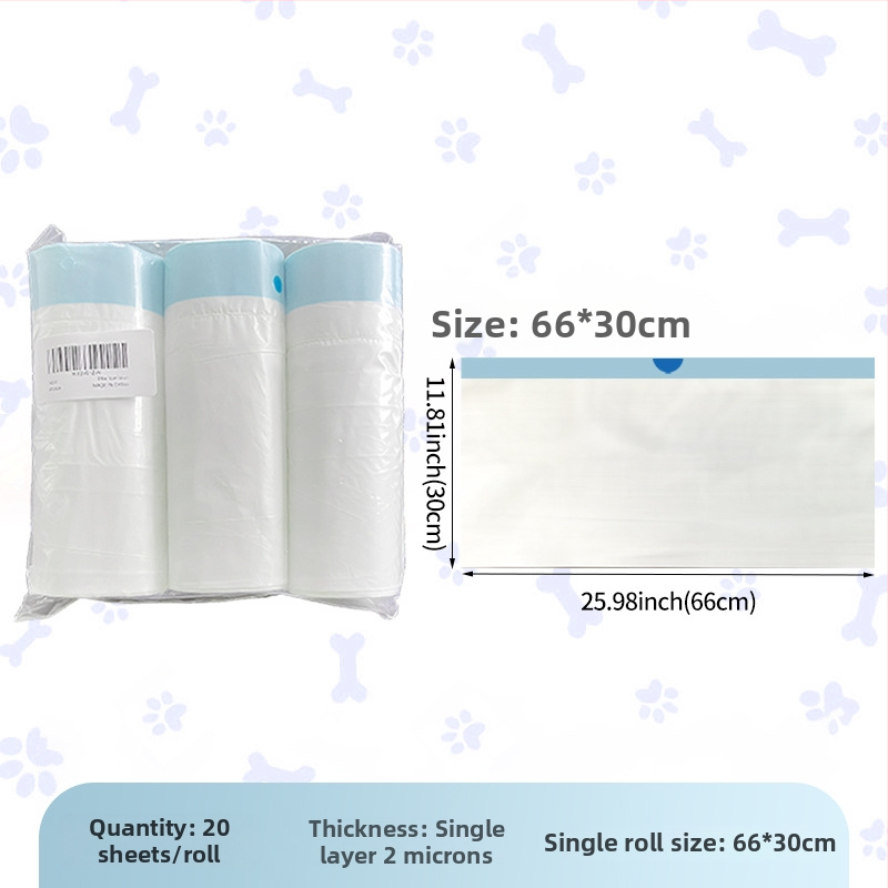 Sac pentru nisip de pisică HDPE gros, tip rolă, de unică folosință, pentru tavă de pisică inteligentă (MMD-01)