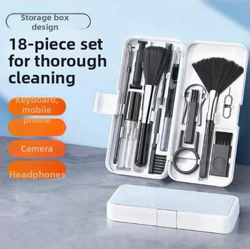 Q10 Mindenfunkciós tisztító készlet – ABS anyag, 135 g; univerzális telefonokhoz, tabletekhez és billentyűzetekhez; 100 db egy dobozban