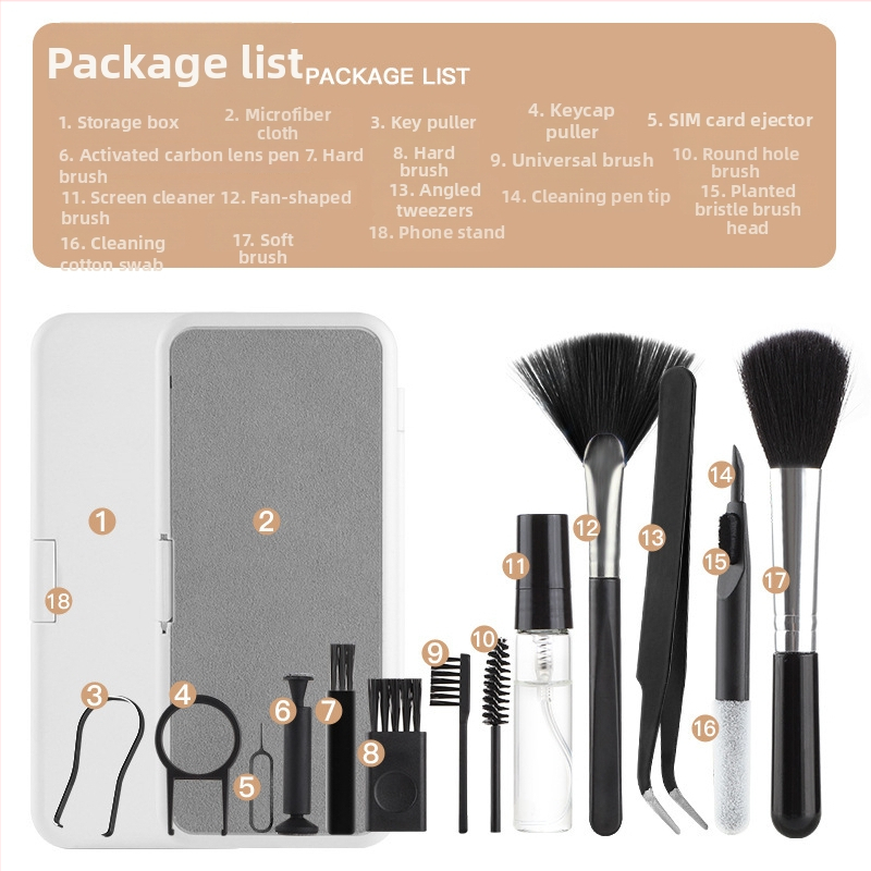 Q10 Sada na čistenie všetko v jednom – ABS, 135 g; univerzálne pre telefóny, tablety a klávesnice; 100 ks v krabici