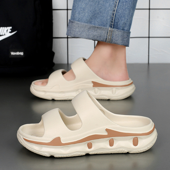 Мъжки чехли Walking on clouds, EVA горна част и EVA подметка, инжекционно формовани, за вътрешно и външно носене, SGS сертифицирано