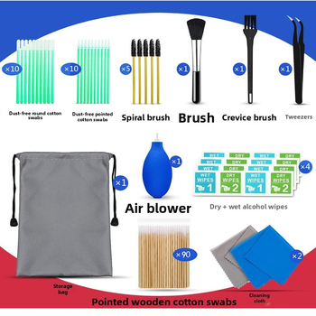 Vezeték nélküli Bluetooth fejhallgató tisztító készlet telefonokhoz, billentyűzetekhez és laptopokhoz – tisztító eszközök és alkoholtartalmú zacskó