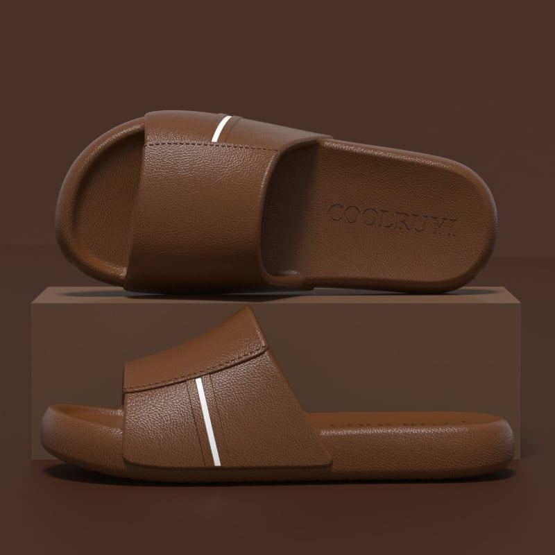 Унисекс джапанки за лято с текстура на кожа, дебел под, EVA горна част и EVA подметка, 3 см височина на подметката