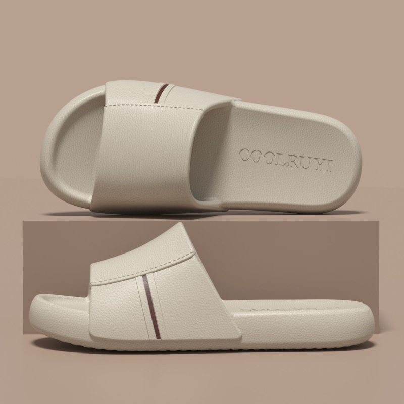 Унисекс джапанки за лято с текстура на кожа, дебел под, EVA горна част и EVA подметка, 3 см височина на подметката