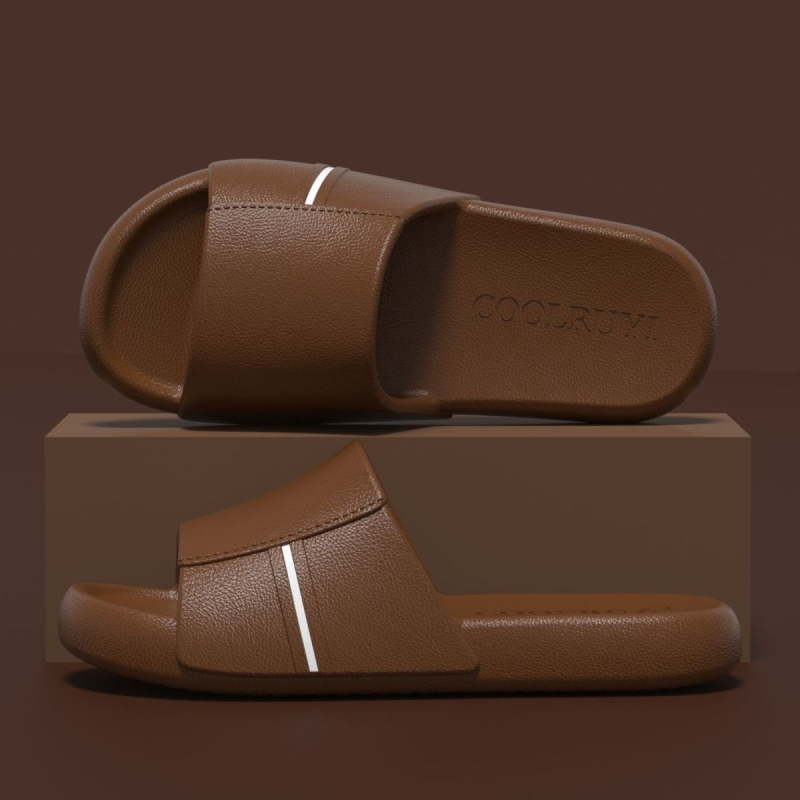 Унисекс джапанки за лято с текстура на кожа, дебел под, EVA горна част и EVA подметка, 3 см височина на подметката