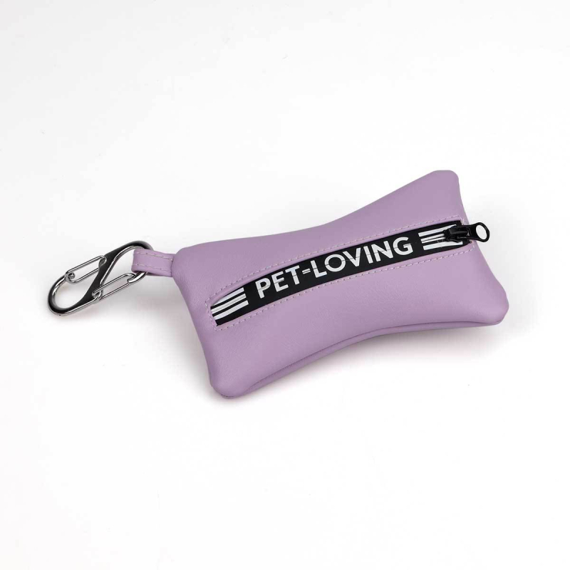 Wang Xingyu Dispenser portabil pentru saci de gunoi pentru câini, din piele PU — pentru plimbări