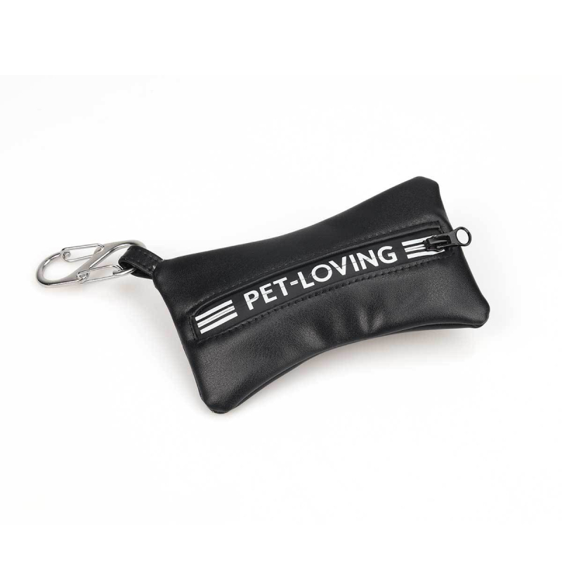 Wang Xingyu Dispenser portabil pentru saci de gunoi pentru câini, din piele PU — pentru plimbări