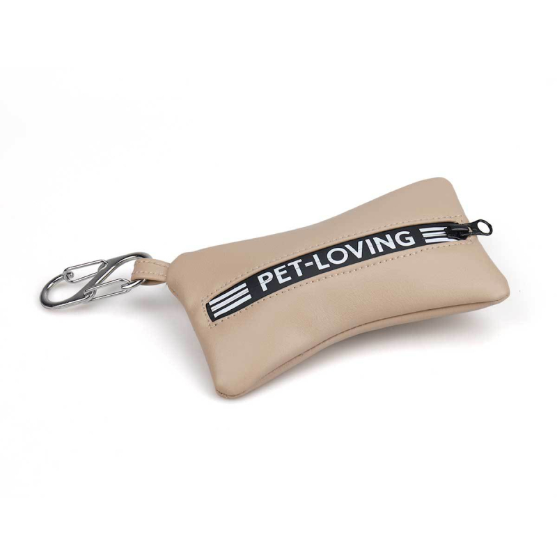 Wang Xingyu Dispenser portabil pentru saci de gunoi pentru câini, din piele PU — pentru plimbări