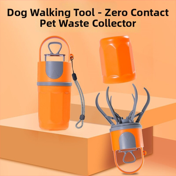 Dvojfázový nástroj na zber exkrementov domácich miláčikov s držiakom na vrecká, plastový, balenie 80 kusov