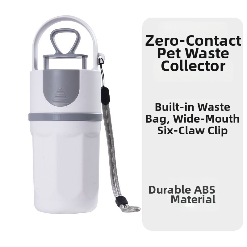 Dvojfázový nástroj na zber exkrementov domácich miláčikov s držiakom na vrecká, plastový, balenie 80 kusov