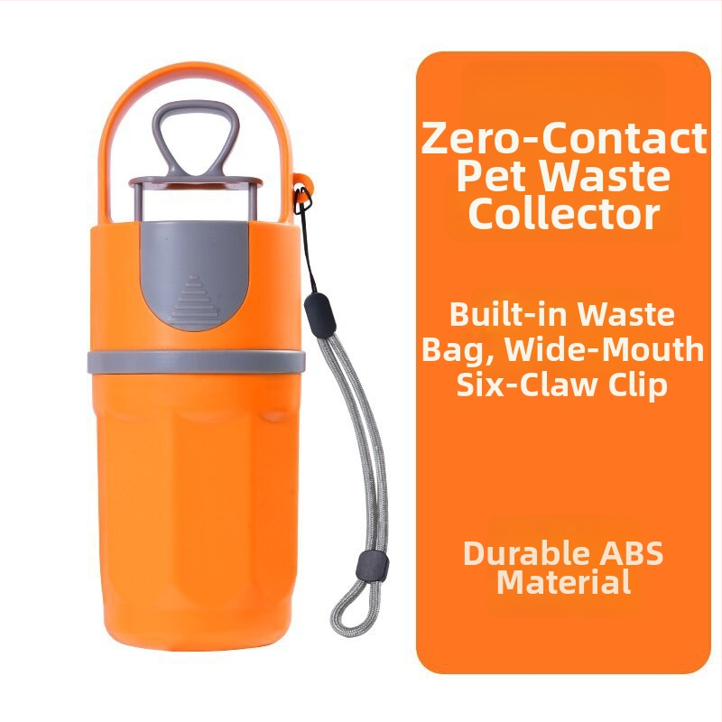 Dvojfázový nástroj na zber exkrementov domácich miláčikov s držiakom na vrecká, plastový, balenie 80 kusov