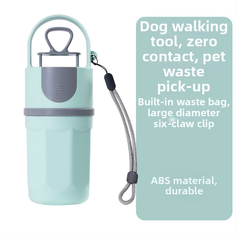 Dvojfázový nástroj na zber exkrementov domácich miláčikov s držiakom na vrecká, plastový, balenie 80 kusov