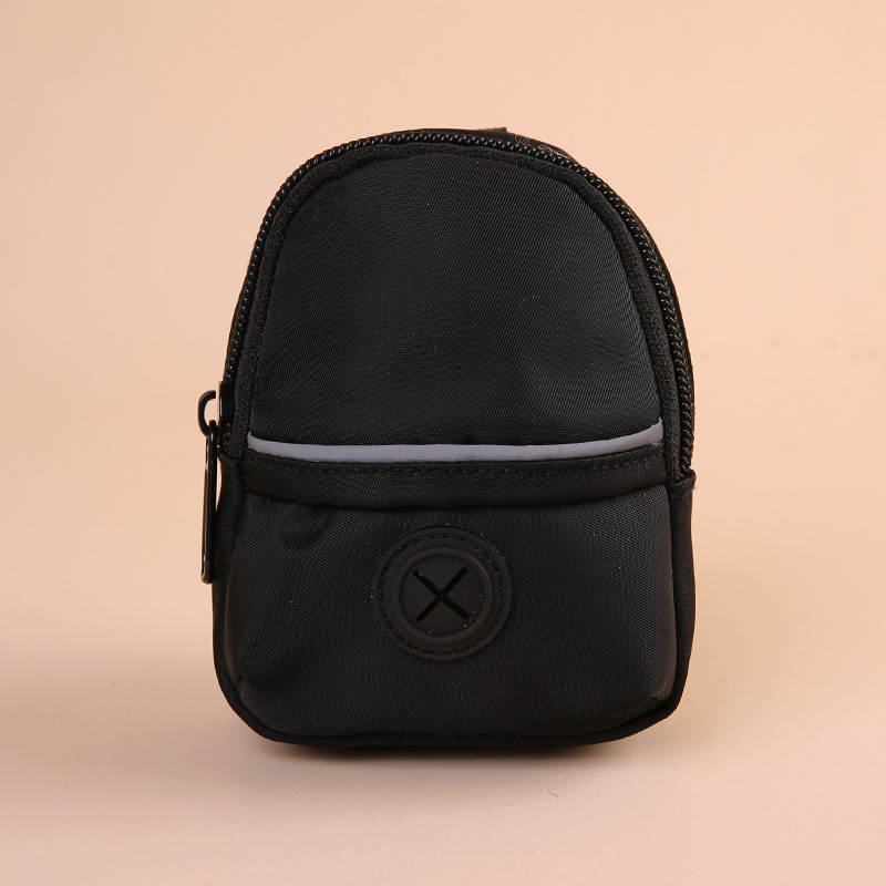 Geantă pentru plimbări cu câinele — buzunar pentru gustări, poliester, design cu deschidere plată, grosime normală