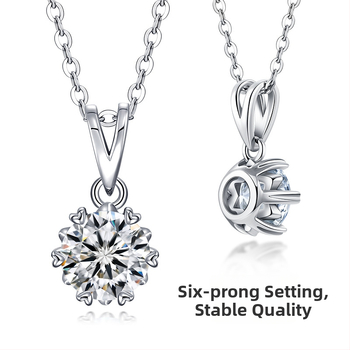 Moissanite шестопръстено колие от 925 сребро за жени, прост стил, геометрична форма, кръстосана верига, дължина 41–50 cm, тегло 2.1 g, марка Under the banyan tree