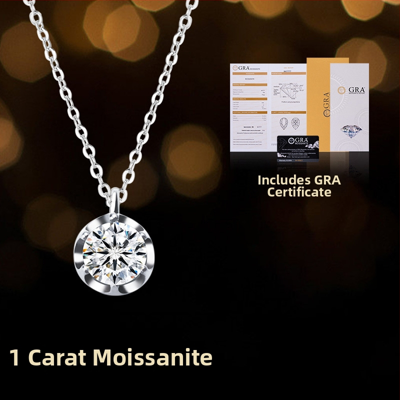 Moissanite шестопръстено колие от 925 сребро за жени, прост стил, геометрична форма, кръстосана верига, дължина 41–50 cm, тегло 2.1 g, марка Under the banyan tree