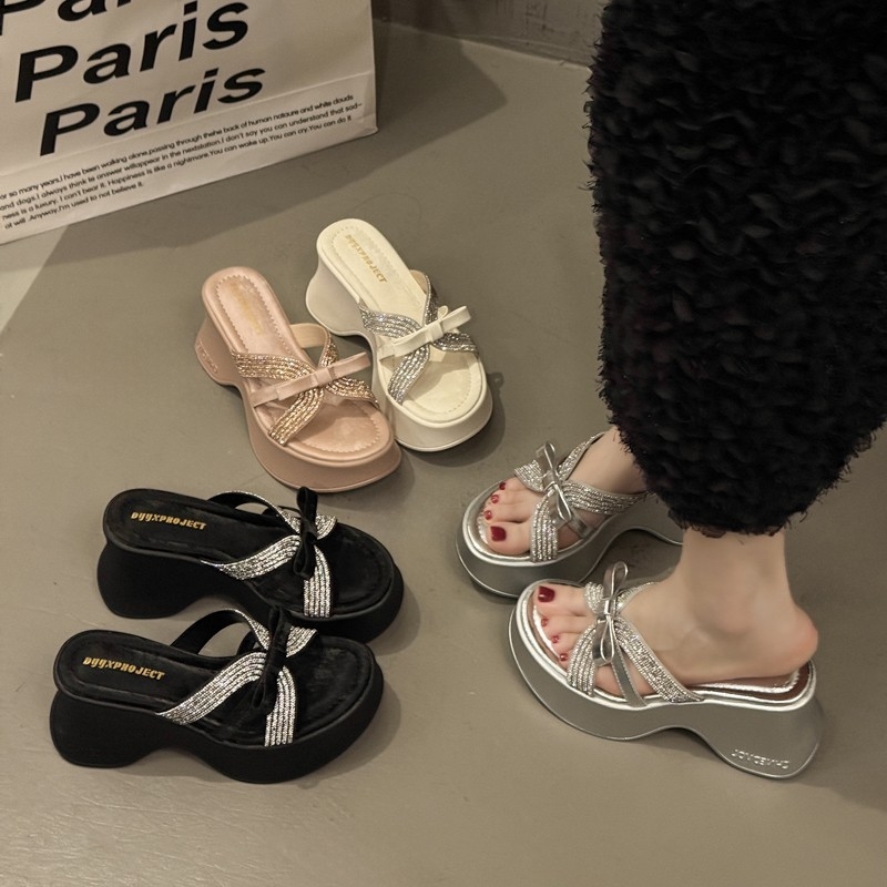 Papuče s jednim remenom, PU gornji dio, gumeni đon, okrugli vrh, korejski stil