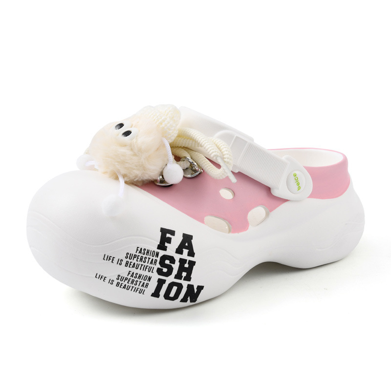 Ženske EVA papuče Crocs-stila, jednodijelni dizajn, zatvoren prst, debeli 3 cm+ potplat, prozračne, vodootporne, protuklizne