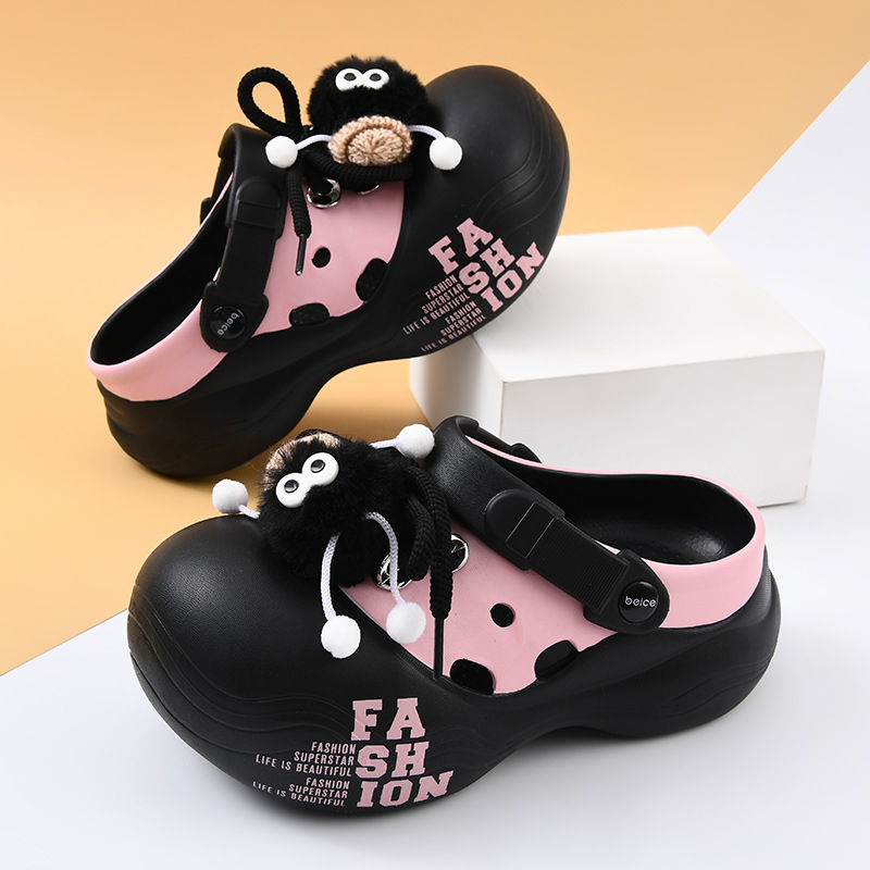 Ženske EVA papuče Crocs-stila, jednodijelni dizajn, zatvoren prst, debeli 3 cm+ potplat, prozračne, vodootporne, protuklizne