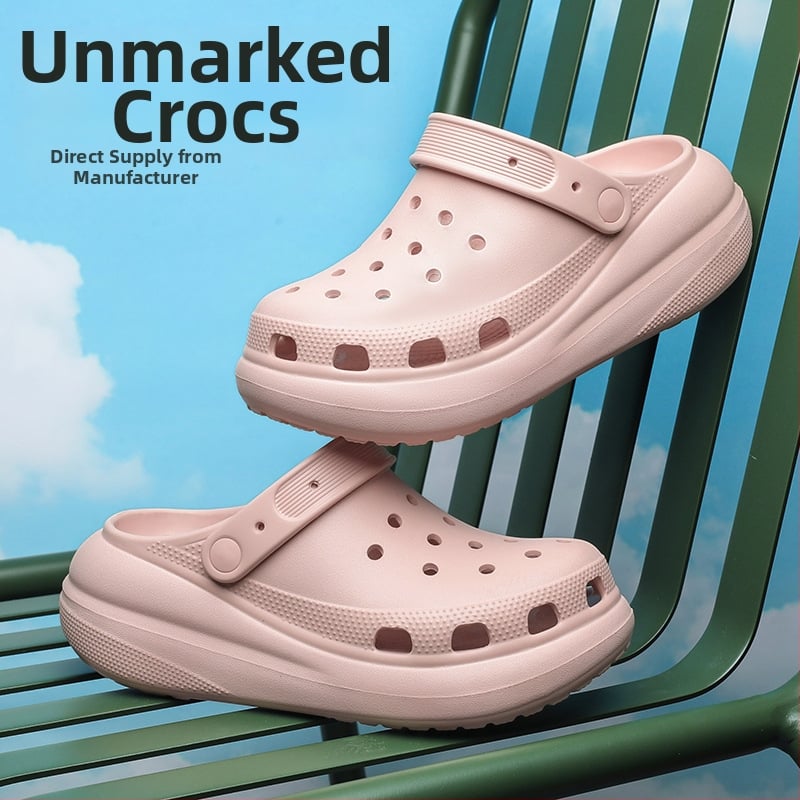Unisex Bubble Hole sandale s debelim potplatom, EVA gornji dio i đon, Wrap-Toe, 5 cm peta, jednodijelno oblikovanje, protuklizno