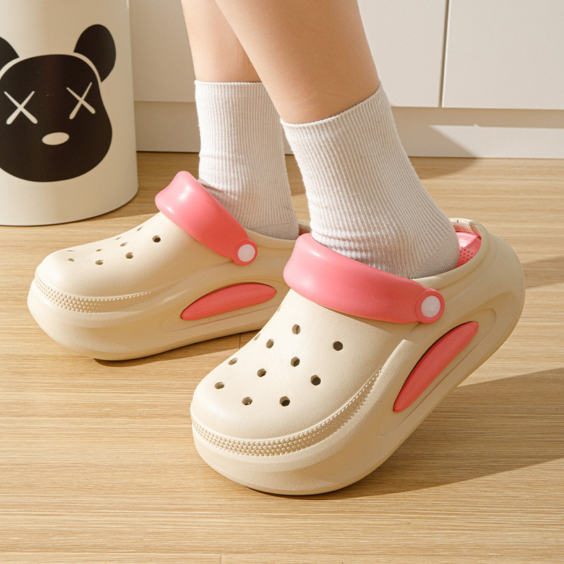 Ženske Crocs sandale - gornji dio EVA, potplat EVA, prozračne, protuklizne, otporne na miris, 6 cm debeli potplat