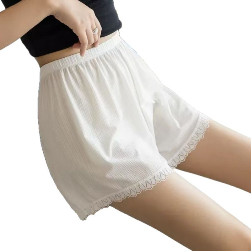 Γυναικεία Ice-Silk σορτς ασφαλείας – άνετη εφαρμογή, μεσαία μέση, αντιδιαφανή, πολυεστερικός πλεκτός ύφασμα