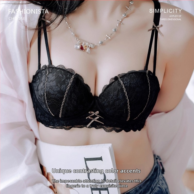 Bavlnená podprsenka s košíčkami 3/4, tvarované košíčky s tenkým horným dielom a hrubším spodným dielom, odnímateľné dvojité ramienka, zadné zapínanie na štyri rady háčikov