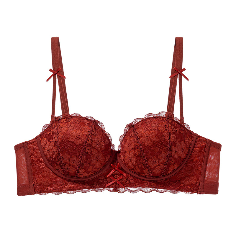 Bavlnená podprsenka s košíčkami 3/4, tvarované košíčky s tenkým horným dielom a hrubším spodným dielom, odnímateľné dvojité ramienka, zadné zapínanie na štyri rady háčikov