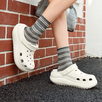 Ženske Crocs stila papuče za vanjsku upotrebu, EVA gornji dio i đonovi, 3 cm+ debeli potplat, protuklizne, izdržljive, okrugli vrh prsta