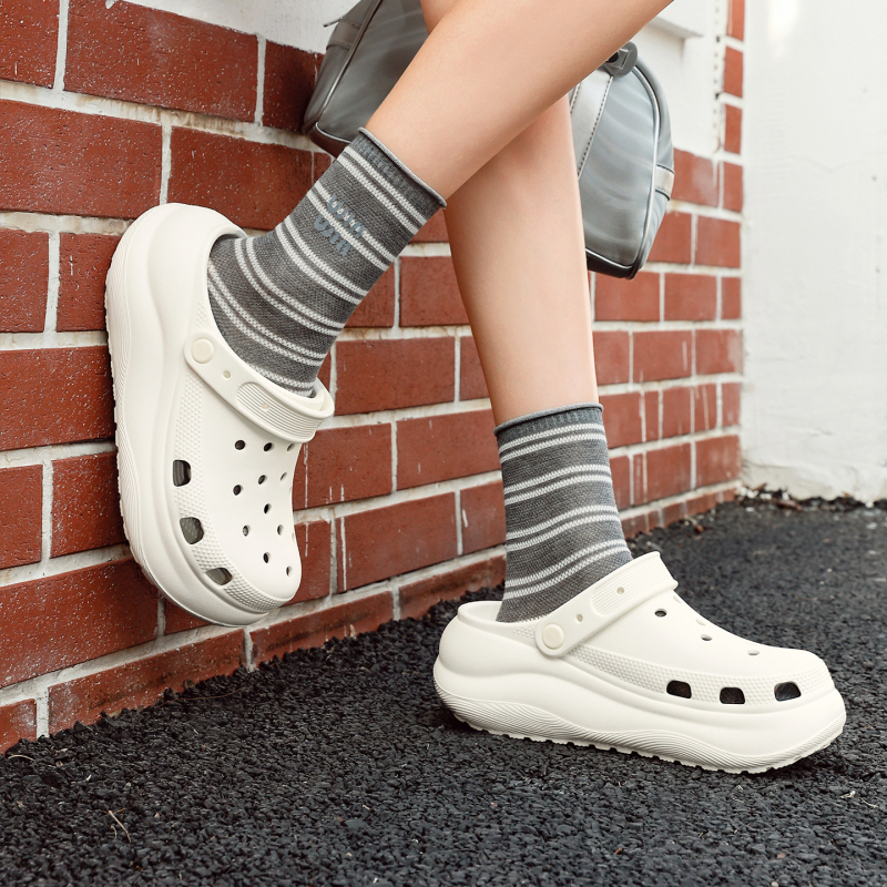 Ženske Crocs stila papuče za vanjsku upotrebu, EVA gornji dio i đonovi, 3 cm+ debeli potplat, protuklizne, izdržljive, okrugli vrh prsta