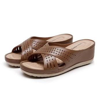 Solviemi ženske papuče s debelim potplatom - gornji PU, PVC potplat, okrugla špička, ljeto 2025