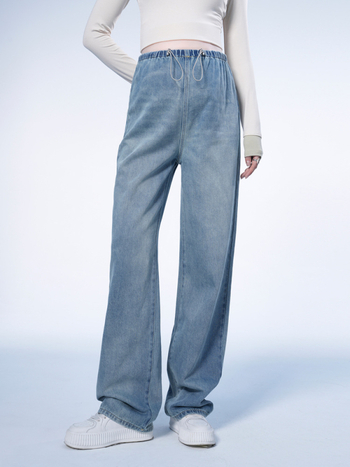 MASANON Trudničke traperice – prozračni pamuk 80–90%, labav kroj, dugačke hlače za proljeće