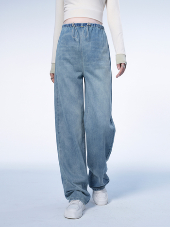 MASANON Trudničke traperice – prozračni pamuk 80–90%, labav kroj, dugačke hlače za proljeće