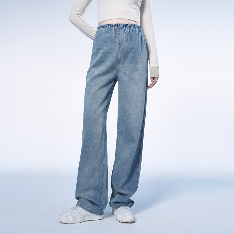 MASANON Trudničke traperice – prozračni pamuk 80–90%, labav kroj, dugačke hlače za proljeće