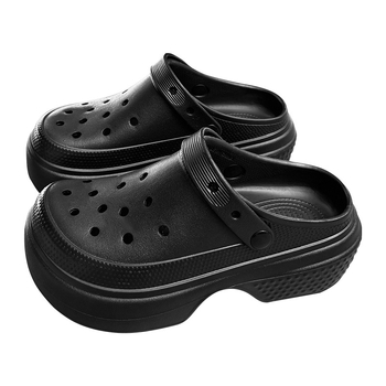 Ženske Crocs-stil EVA papuče s zatvorenim prstom, prozračan gornji dio, protuklizna debela potplat, visina pete 8,5 cm