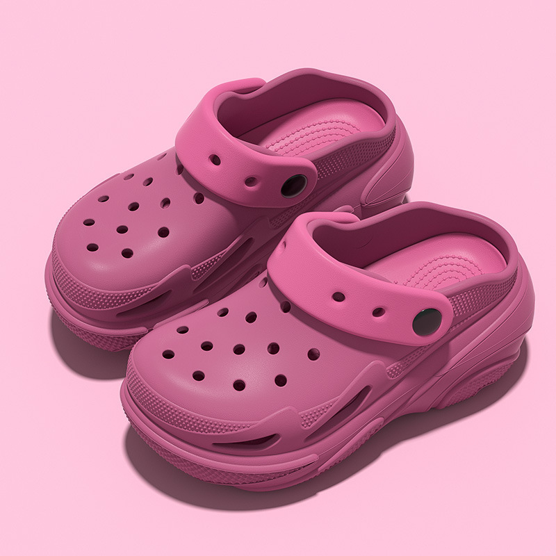 Ženske sandale Crocs stila s rupicama, ljeto, EVA đon 8 mm, debeli đon