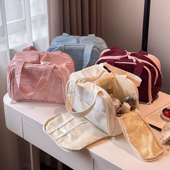 Utazási kozmetikai táska, textil anyag, osztott tárolás, uniszex, Brown bear