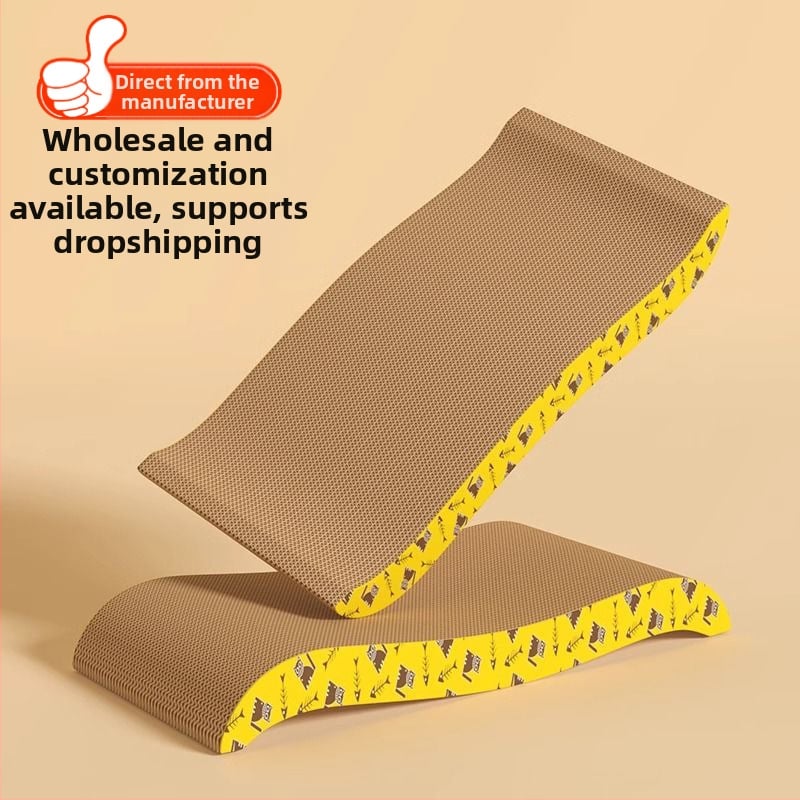 Mahaqu σανίδα γρατζουνίσματος γάτας – παχύτερη, ανθεκτική στη φθορά για ακονίσματα νυχιών, κυπελλοειδές παιχνίδι γάτας από κυματοειδές χαρτί, γλυκό στυλ