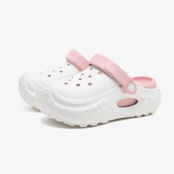 Prozračne papuče s debelim potplatom – slip-on, EVA gornji materijal i EVA potplat, 3 cm peta, visoka protukliznost, okrugli vrh