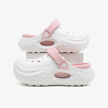 Prozračne papuče s debelim potplatom – slip-on, EVA gornji materijal i EVA potplat, 3 cm peta, visoka protukliznost, okrugli vrh