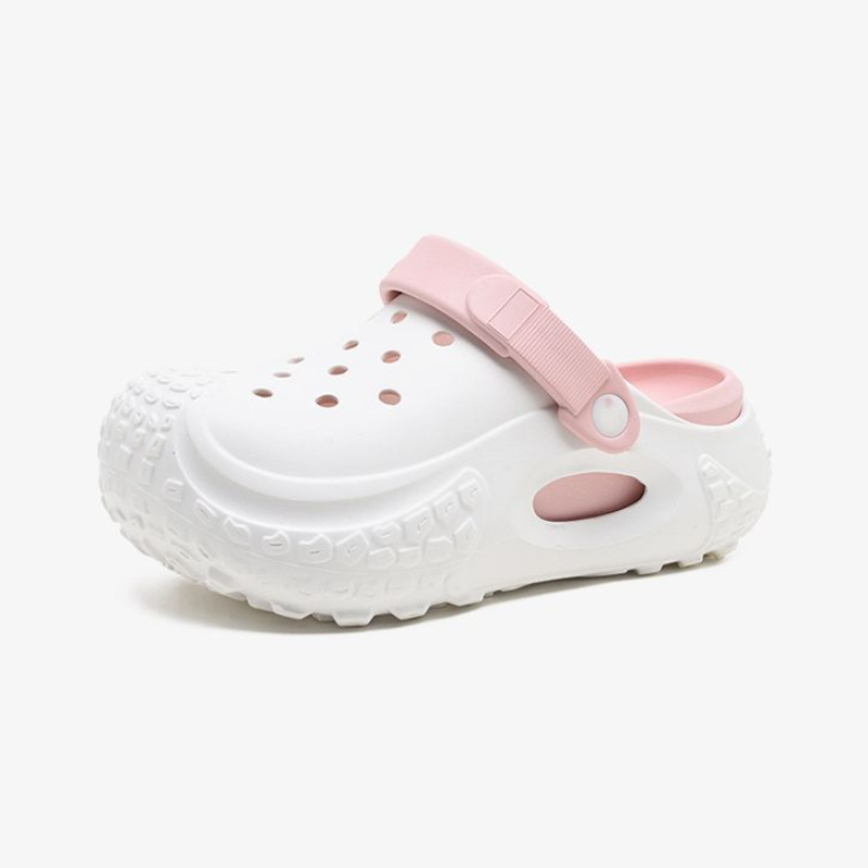 Prozračne papuče s debelim potplatom – slip-on, EVA gornji materijal i EVA potplat, 3 cm peta, visoka protukliznost, okrugli vrh